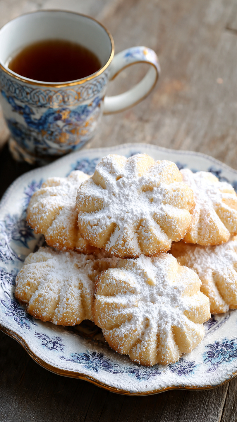 Butter Cookies with Powdered Sugar – Soft, Delicate, Melt